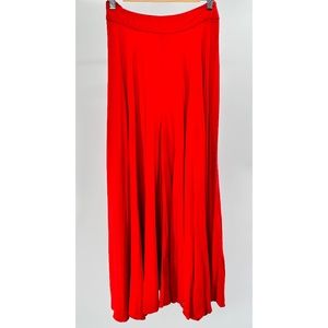 Vintage Red Wide Leg Pleated Palazzo Pantd